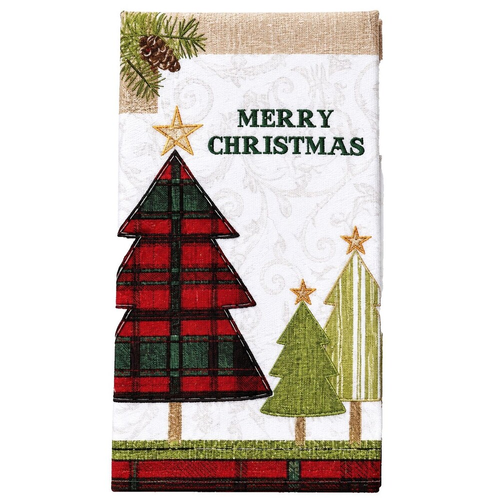 Merry Christmas Tree Tartan Plaid Paper Napkins Towels Decoupage 20 CT
